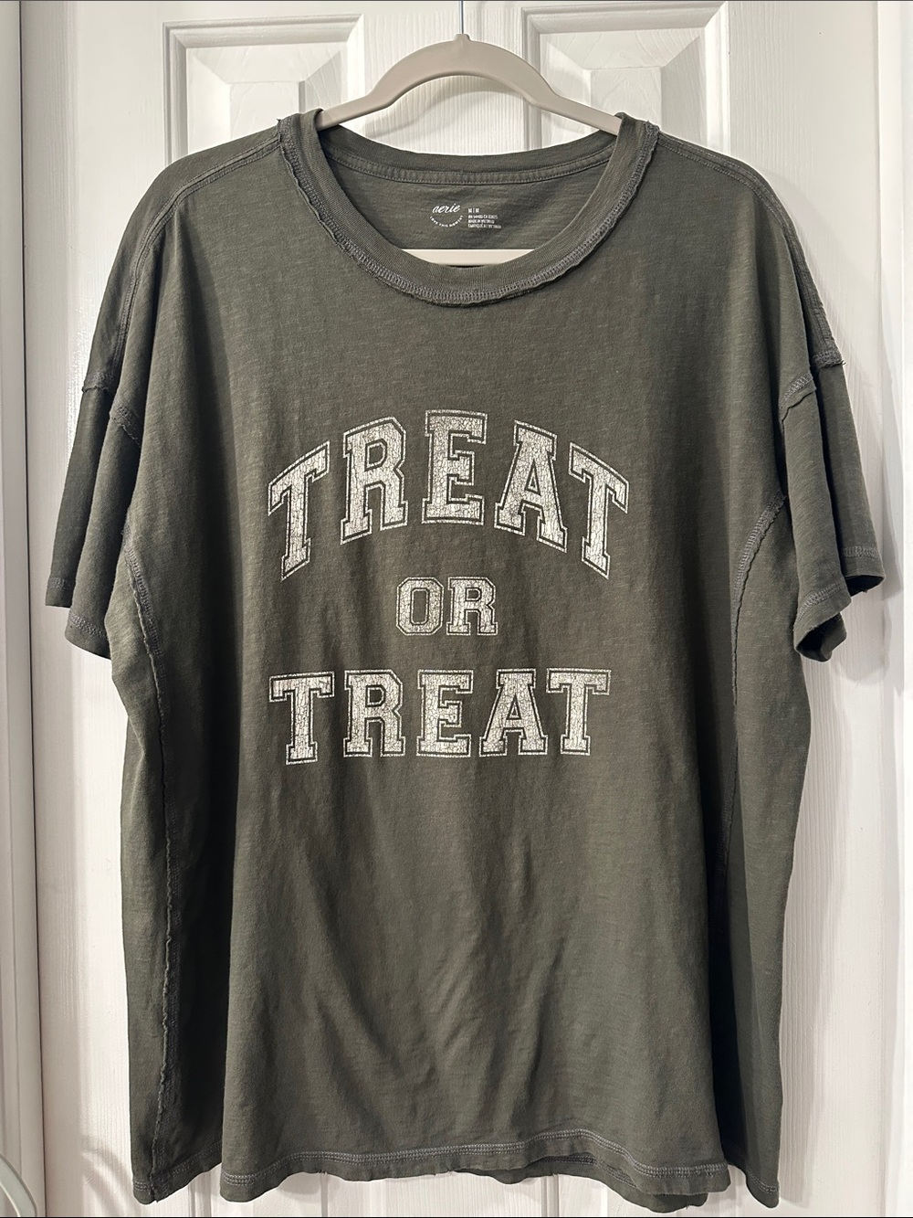 aerie Olive Green 'TREAT OR TREAT' Graphic Tee